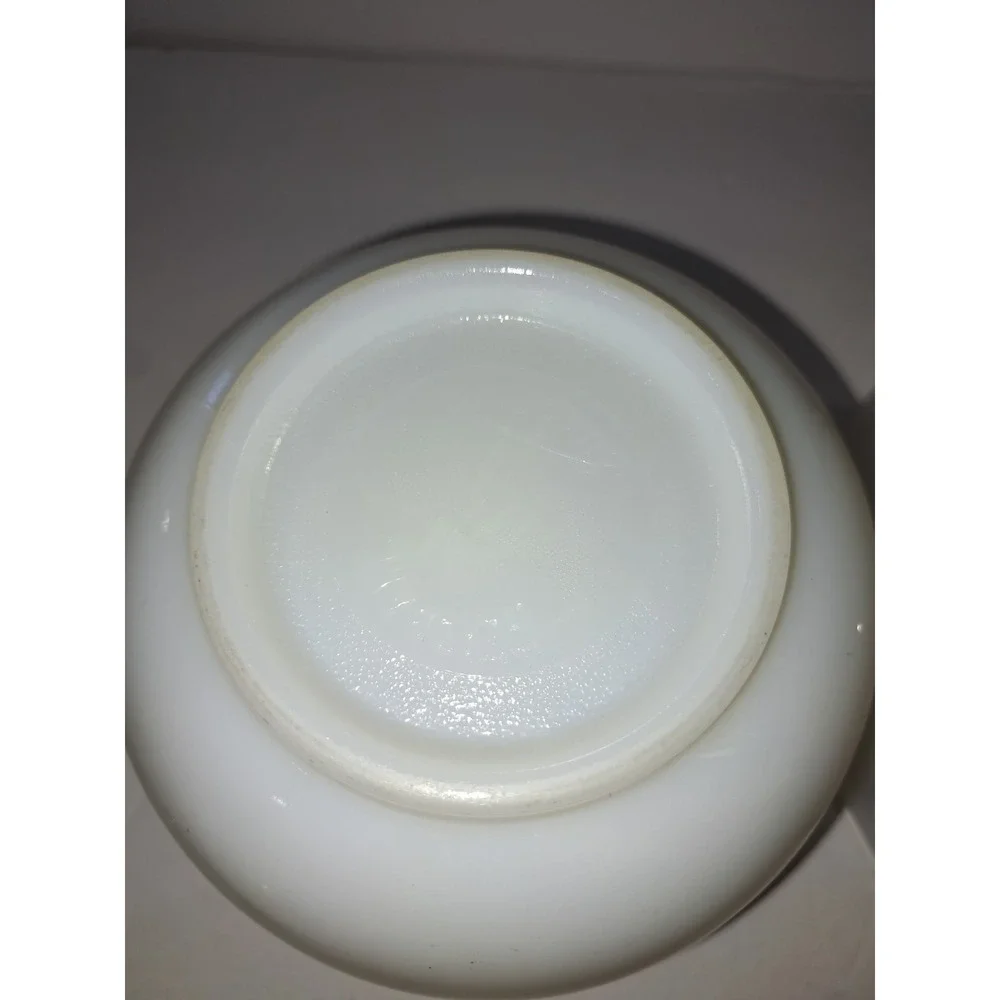 2 VINTAGE‎ Glasbake 20CJ  Fire King For Sunbeam White Milk Glass Mixing Bowls